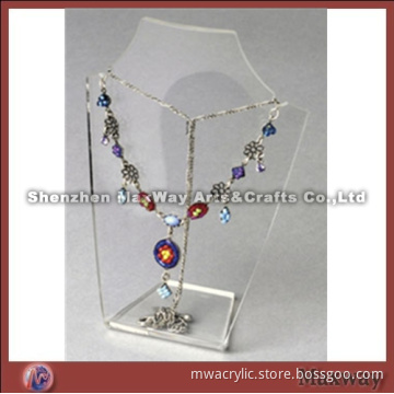 Clear high-grade fashional acrylic/lucite jewelry/necklace display/holder rack